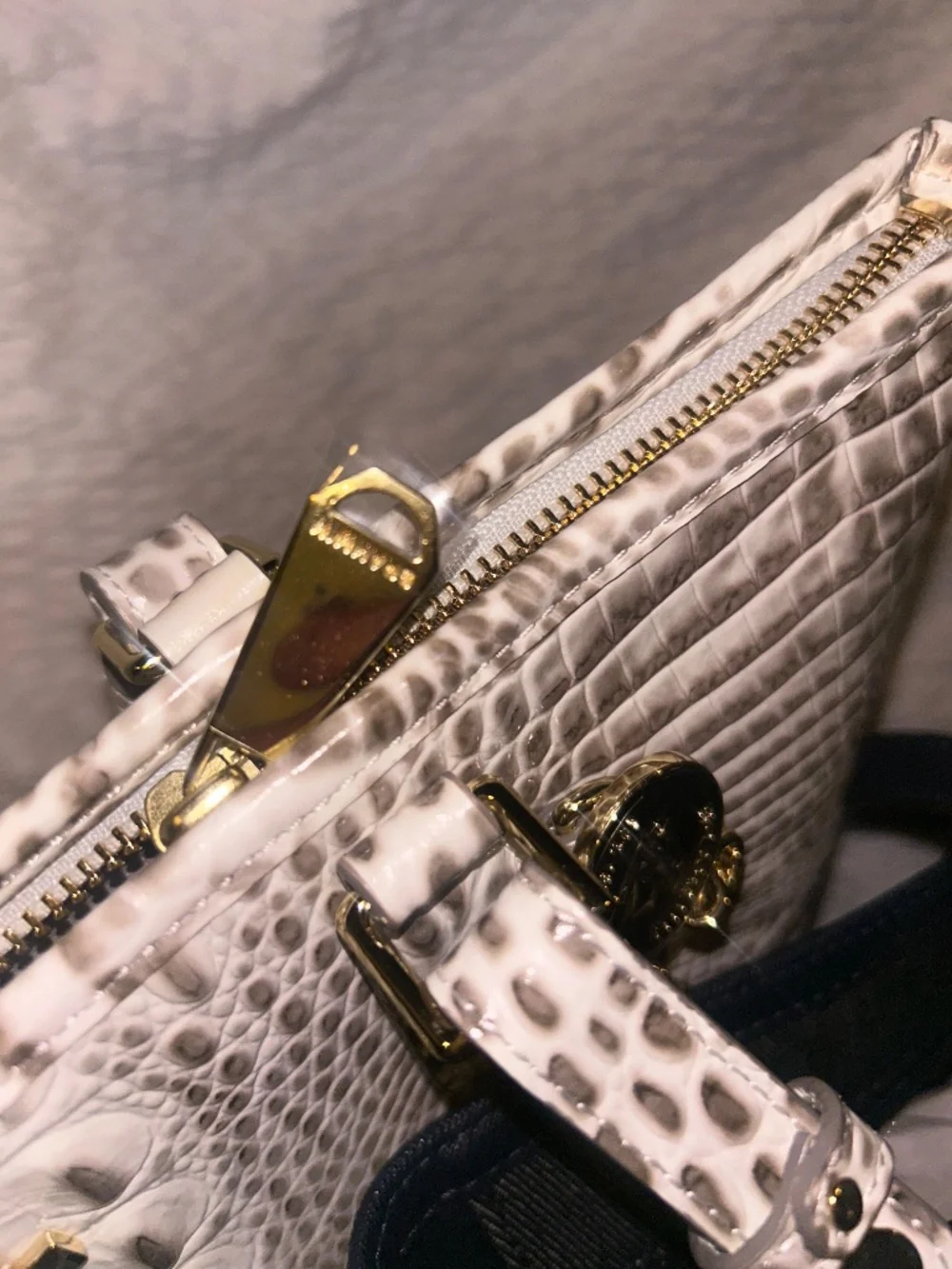 Brahmin crocodile purse brand new